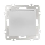 Розетка с заземлением, шторками и защитной крышкой Arte Milano 206.41-1.silver