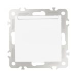 Розетка с заземлением, шторками и защитной крышкой Arte Milano 206.41-1.white