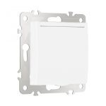 Розетка с заземлением, шторками и защитной крышкой Arte Milano 206.41-1.white