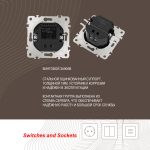 Розетка USB 2.1А+1А Arte Milano 206.46-1.shampan