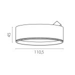 Светильник для трековых систем QUATTRO либо потолочный (накладной или встраиваемый) Lightstar Alta Pro 215636
