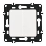 Выключатель двухклавишный Arte Milano 217.30-2.white