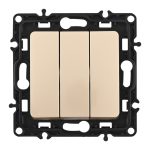 Выключатель трехклавишный Arte Milano 217.30-3.shampan