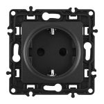Розетка с заземлением и шторками Arte Milano 217.40-1.black