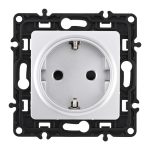 Розетка с заземлением и шторками Arte Milano 217.40-1.silver