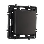 Розетка с заземлением, шторками и защитной крышкой Arte Milano 217.41-1.black