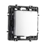 Розетка с заземлением, шторками и защитной крышкой Arte Milano 217.41-1.silver