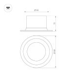 Встраиваемый светильник Arlight MS-DROP-BUILT-R158-30W Warm3000 (WH, 90 deg, 230V) 041464