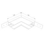 Коннектор угловой внутренний для накладного шинопровода Elektrostandard Slim Magnetic 4690389178993