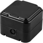 Розетка 1-местная с крышкой Stekker черный 32741