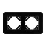 Рамка на 2 поста стеклянная Arlight FRM-OMALI-GS-2-BK 049693