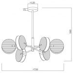 Люстра на штанге iLamp Panorama 15598-6 SN+CL