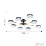 Потолочная люстра Arte Milano Ferrara 252006/8 Bk/Gr