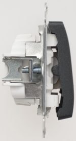 Переключатель 2-клавишный, сх.6, 10АХ Systeme Electric Glossa Антрацит GSL000765