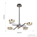 Люстра на штанге Arte Milano 271279/4 NI/GD