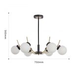 Люстра на штанге Arte Milano Neapolis 276169/6 BK/GD