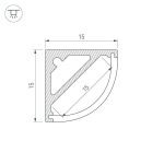 Профиль Arlight SL-KANT-H15-2000 ANOD 019327