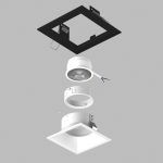 Встраиваемый светильник Lightstar Domino (214517+214506+214006) D51706WMOD