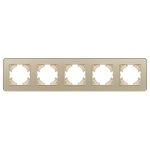 Рамка на 5 постов стеклянная Arlight FRM-OMALI-SFGS-5-GD 049723