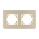 Рамка на 2 поста стеклянная Arlight FRM-OMALI-SFGS-2-GD 049711