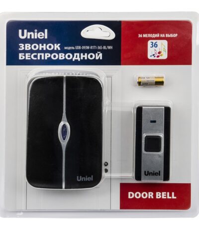 Звонок электронный (UL-00006438) Uniel UDB-093W-R1T1-36S-BL/WH
