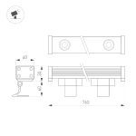 Линейный прожектор Arlight AR-LINE-760-18W Warm3000 045372