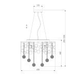 Подвесная люстра Eurosvet Lianna 10123/6 хром/прозрачный хрусталь Strotskis Smart (10114/6)