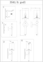 Бра Newport 3541/A gold new без абажуров