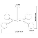 Люстра на штанге De Markt Оливия 306014006