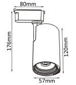 Трековый светильник Crystal Lux CLT 0.31 007 CLT 0.31 007 10W BL