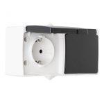 Розетка двойная с заземлением Arte Milano 309.40-2.grey