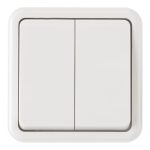 Выключатель двухклавишный проходной Arte Milano 310.32-2.white