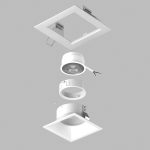 Встраиваемый светильник Lightstar Domino (214516+214506+214006) D51606WMOD