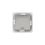 Выключатель 1-клавишный с подсвет.,сх.1а, 10АХ, быстрозажим. клем. Systeme Electric AtlasDesign Сталь ATN000913S