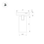 Трековый магнитный светильник Arlight MAG-MICROCOSM-SPOT-R45-9W Day4000 (BK, 36 deg, 24V) 043255