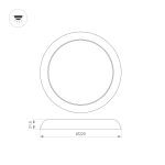 Встраиваемый светильник Arlight CL-Fiokk-R220-18W Day4000-Mix 033445