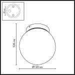 Уличный потолочный светильник Odeon Light Nature Viva 7124/1C