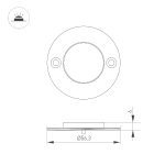 Архитектурный светильник Arlight ART-DECK-LAMP-R56-3W Warm3000 (SL, 120 deg, 24V) 045346