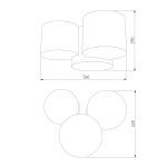 Потолочный светильник TK Lighting Mona 3445 Mona Black/Gold