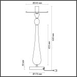 Основа для настольной лампы Odeon Light Tower 4889/1T