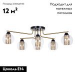 Потолочная люстра Arte Lamp Manchester A7045PL-6BK