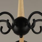 Люстра на штанге Reluce 04886-0.3-05 BK+WOOD