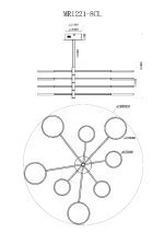 Люстра на штанге MyFar Eva MR1221-8CL