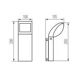 Уличный настенный светильник Kanlux Abete 36572