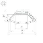 Профиль Arlight KLUS-P45-2000 ANOD 020898
