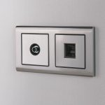 Лицевая панель Werkel розетки RJ45 и RJ11 глянцевый никель WL02-RJ-CP 4690389100406