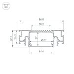 Профиль Arlight STRETCH-41-CEIL-CENTER-2000 BLACK 055206