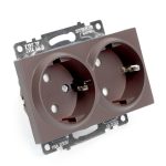 Розетка 2-местная с защитной шторкой Stekker Катрин GLS16-7114-04 49030