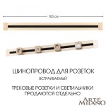 Встраиваемый шинопровод Arte Milano Am-track-sockets 382301TB/100 Gold
