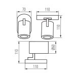 Накладной спот Kanlux Laurin 38960